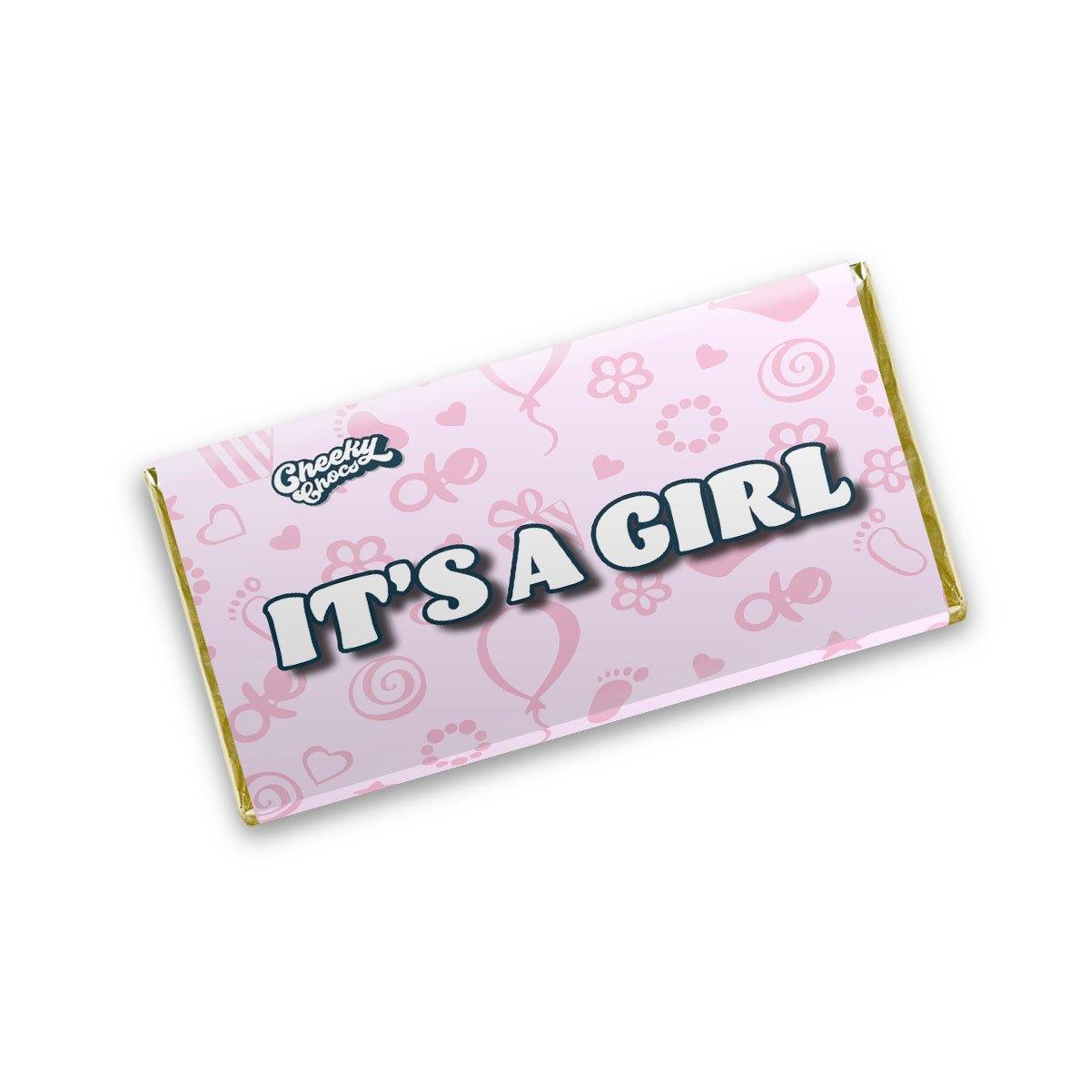 Its A Girl Novelty Chocolate Wrapper Cheeky Chocs 9087