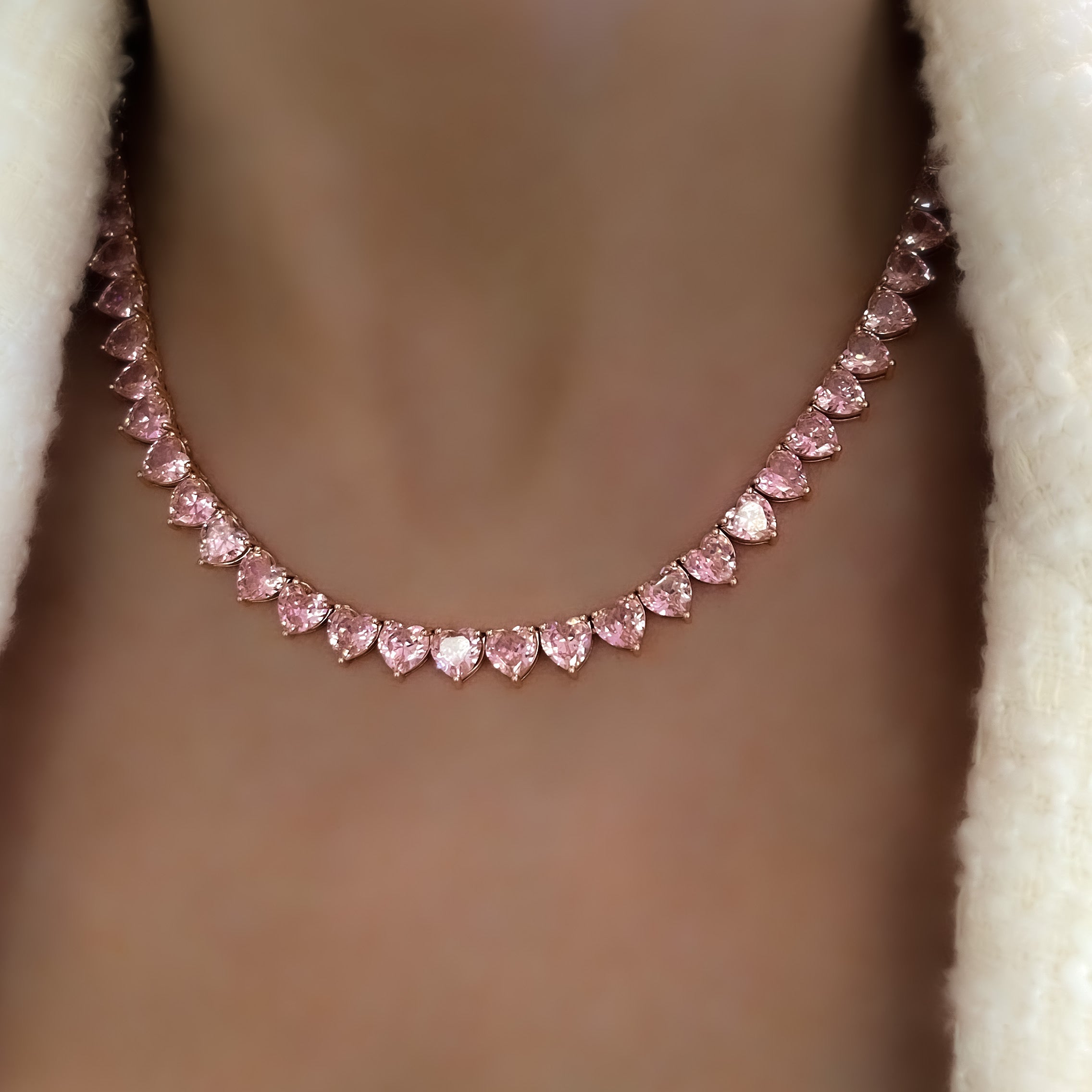 Pink Sapphire & Diamond Necklace – Ziva Jewels