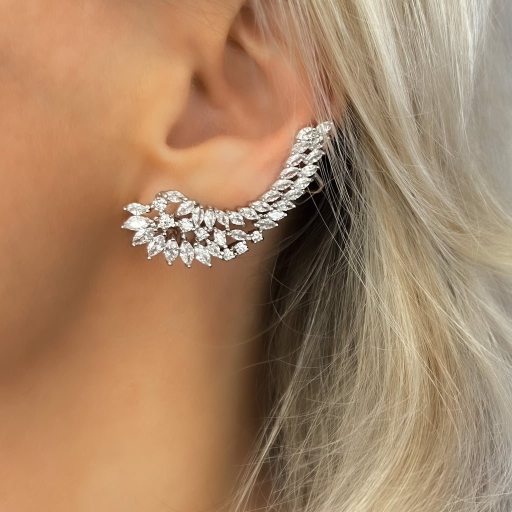 Comet Ear Climber Stud Earring