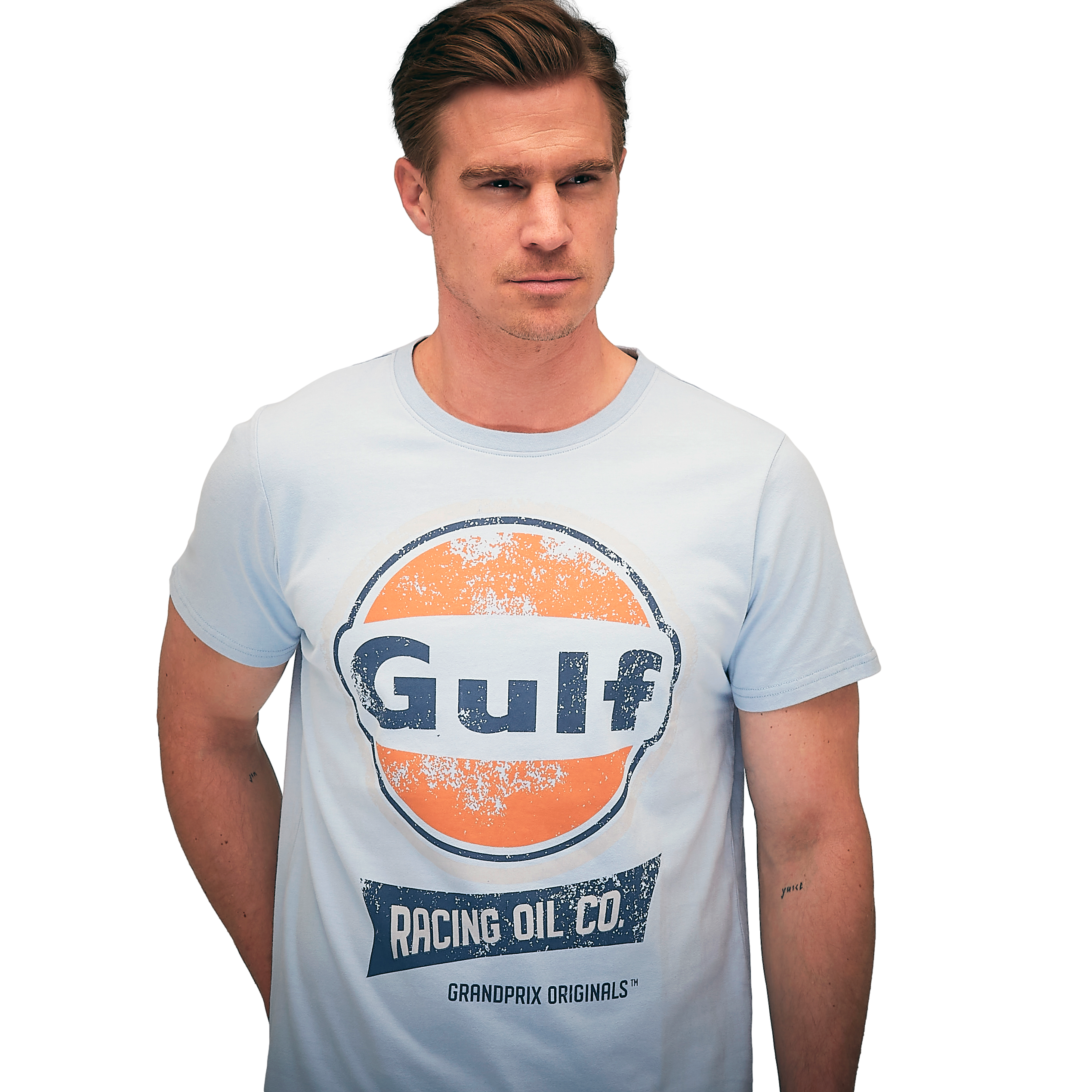 Gulf Racing Oil T-Shirt in Gulf Blue