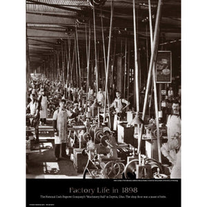Factory Life in 1898 Poster