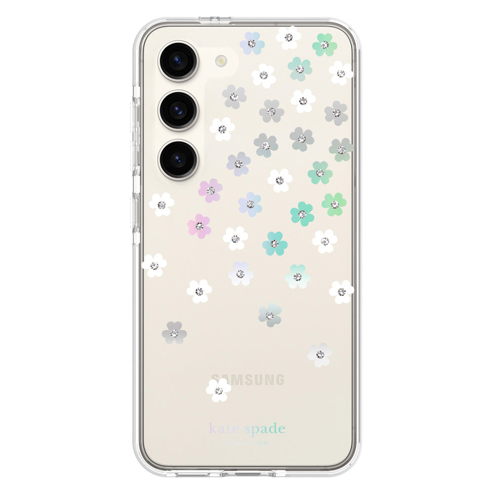 Kate Spade Defensive Hardshell Case Galaxy S23 Scattered Flowers/Iride