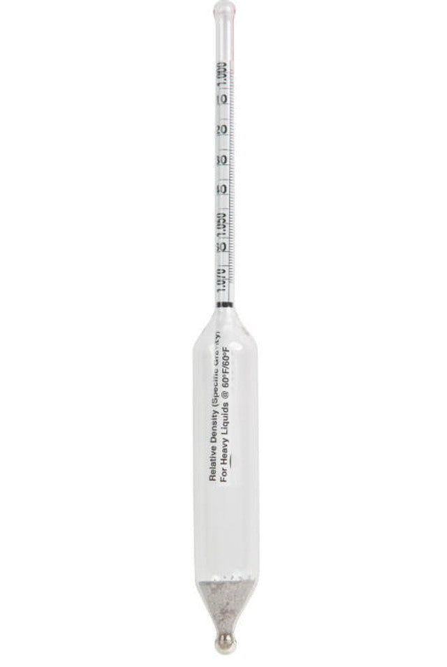 Heathrow Scientific 6602-11 Specific Gravity Hydrometer, 1.240 to 1.310, 0.0005 subdivisions, 330 mm, 1/pk