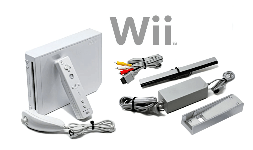 Nintendo Wii Black Console Bundle (RVL-001)
