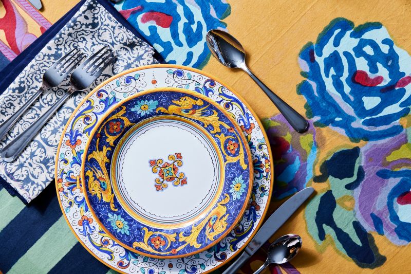 Italian dinnerware and place setting