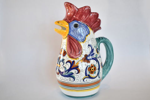 ricco deruta italian ceramic rooster pitcher