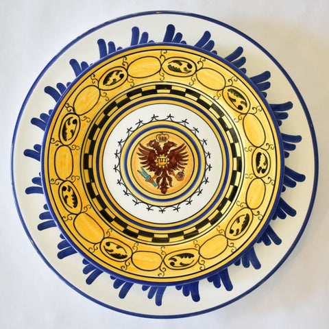 Palio di Siena Aquila contrada Italian ceramic plate