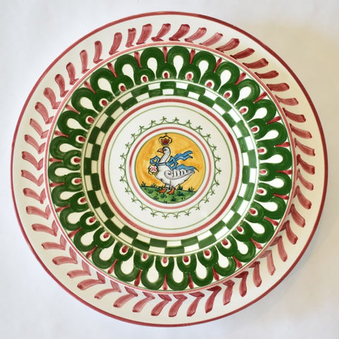 palio di siena oca contrada italian ceramic plate