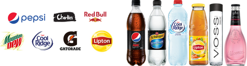 Schweppes Australia product line-ups with logos
