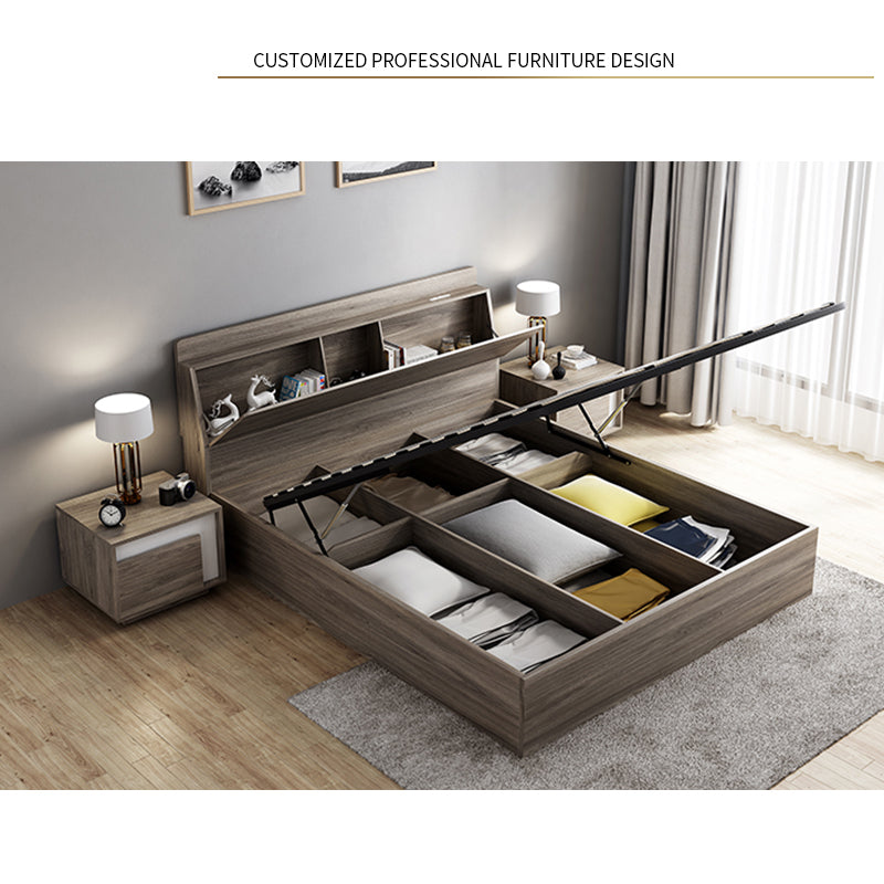 2019 Hot Sale Bedroom Furniture King Size Bed With Storage Double Bed