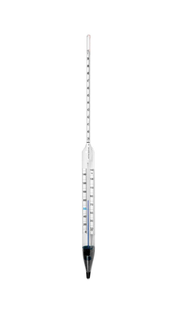 Heathrow Scientific 6755HTS API ASTM Hydrometer, with Thermometer, ASTM 55H, API 39 to 51°, 1/pk