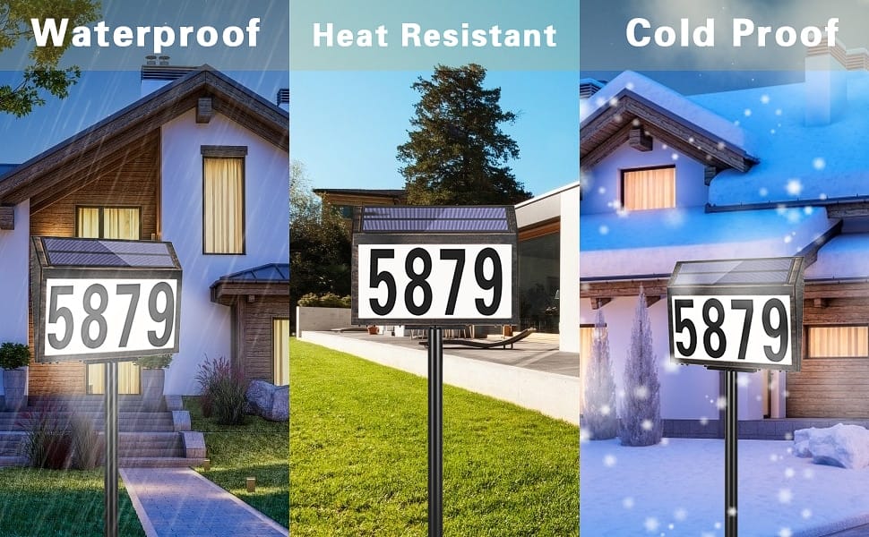 Led House Number Solar Address Sign