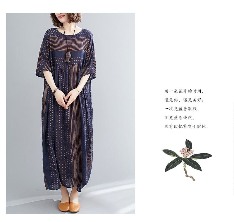 Plus Size Summer Dress Long Dresses Cotton Vintage