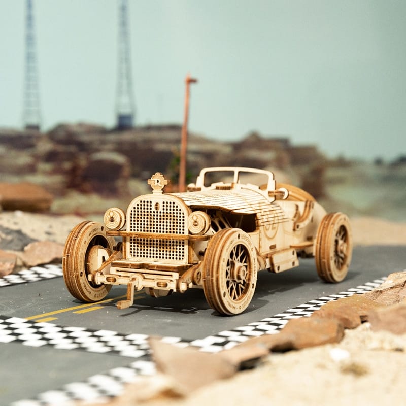 3D Model Train Wooden Puzzle Train Locomotive Toy Model