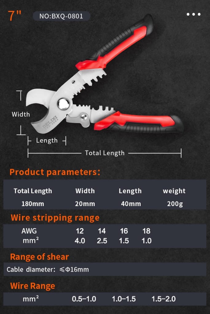 Wire Cutting Wire Stripping Pliers Electrician Special Tools