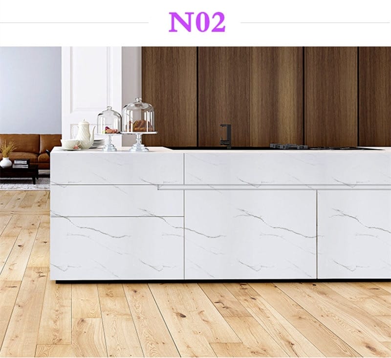 10m self Adhesive Waterproof Marble Wallpaper Kitchen Living