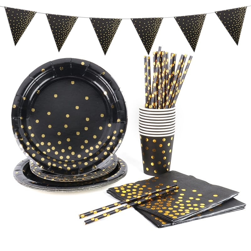 Rose Gold Dot Gilded Tablecloth 137*274cm Disposable Table