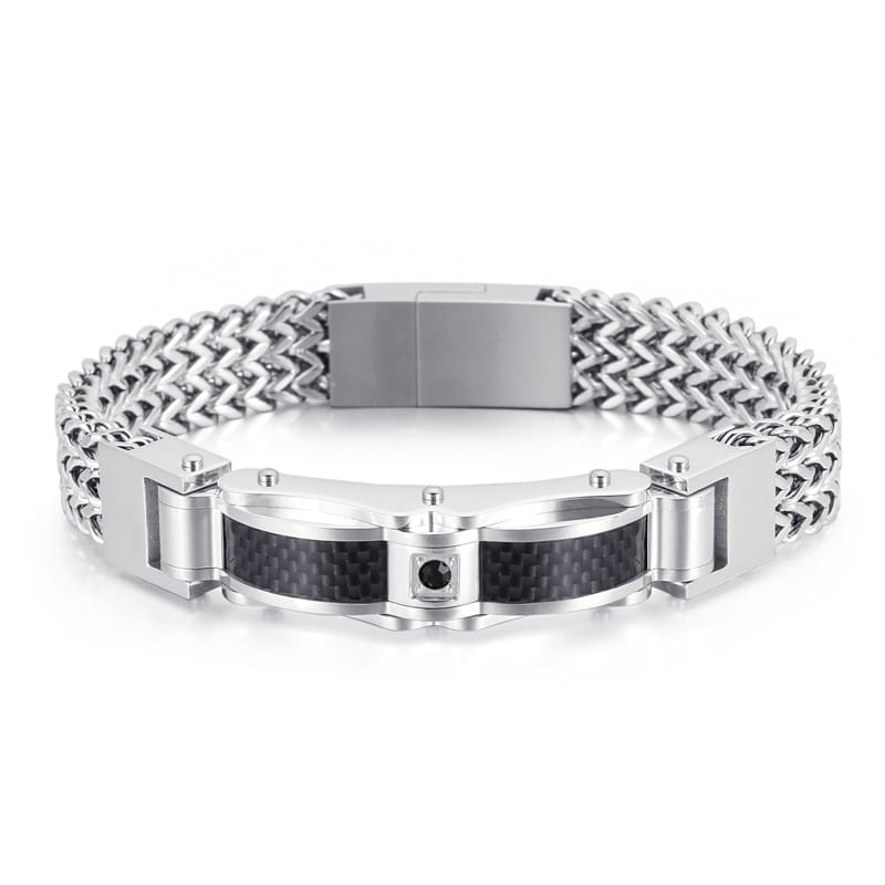 Gold Silver Stainless Steel Big Bracelet For Men