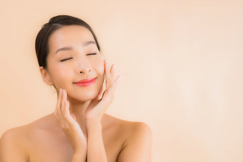 portrait beautiful young asian face woman with beauty spa