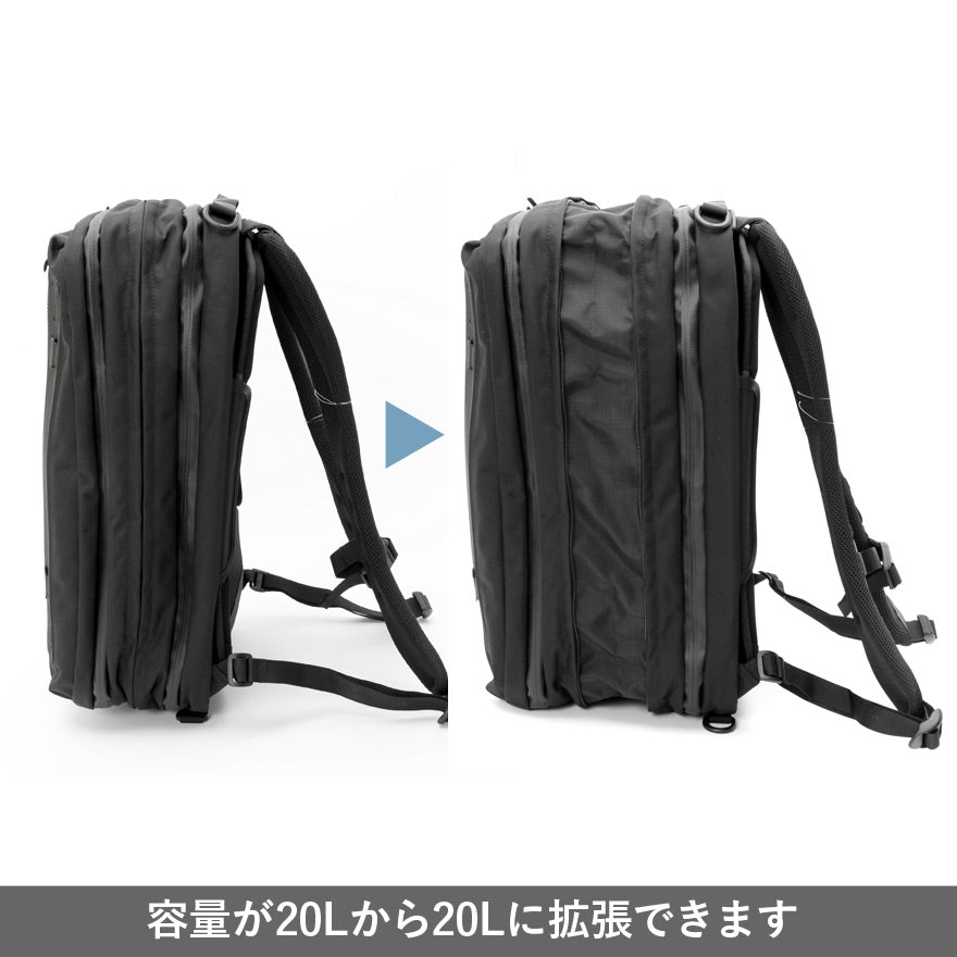 【再入荷（1月末-2月）】【即納】ブラックエンバー ニューフォージ(マチ幅20L→30L拡張可) ＜正規取扱店＞ BLACK EMBER FORGE  BE-7220021　 3WAYバックパック