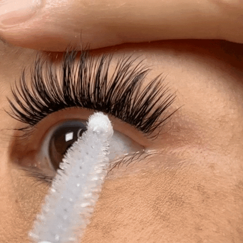 apply glaze our lash sealer to the underside where you just applied the lash ribbons to reduce stickiness