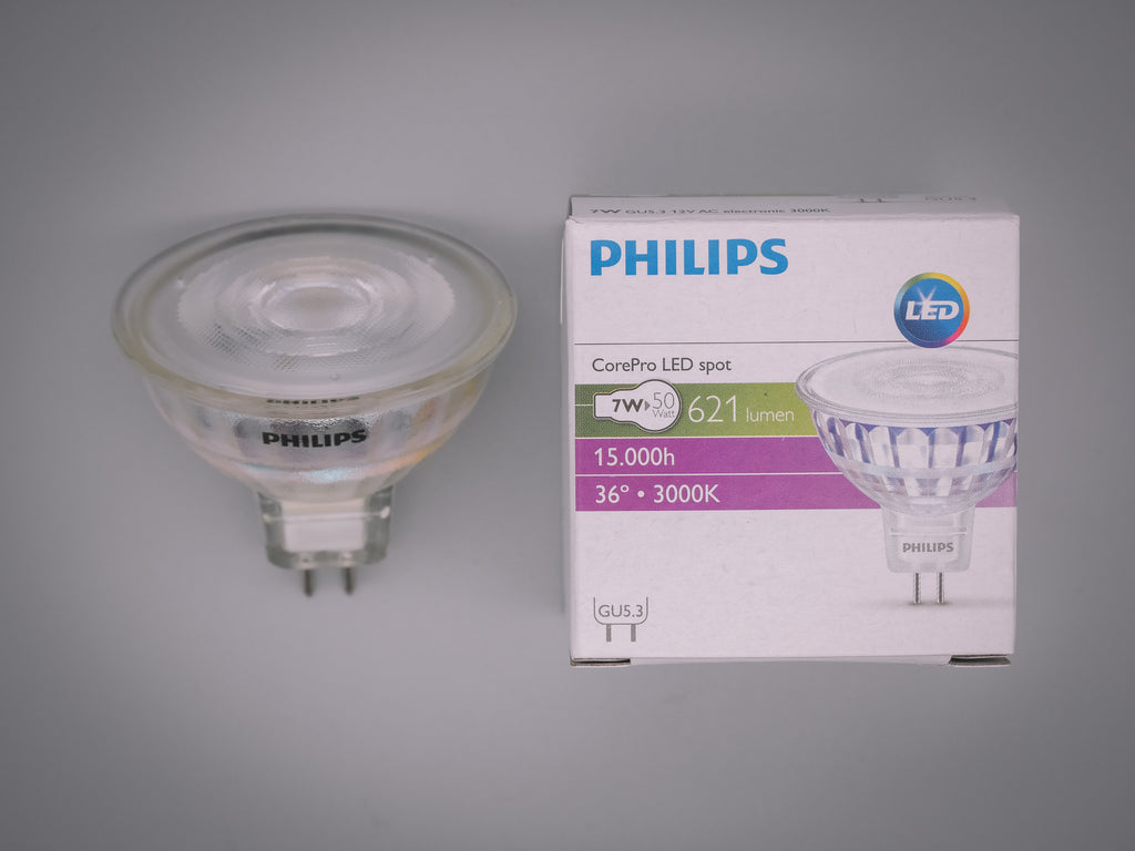 hack Aktiver Dødelig Philips 7w = 50w 2 Pin GU5.3 12v 840 Cool White MR16 Corepro LED Spotl