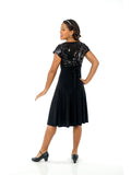 CHELSEA (Style #518) - Heart Shaped Neck Cap Sleeve Dress