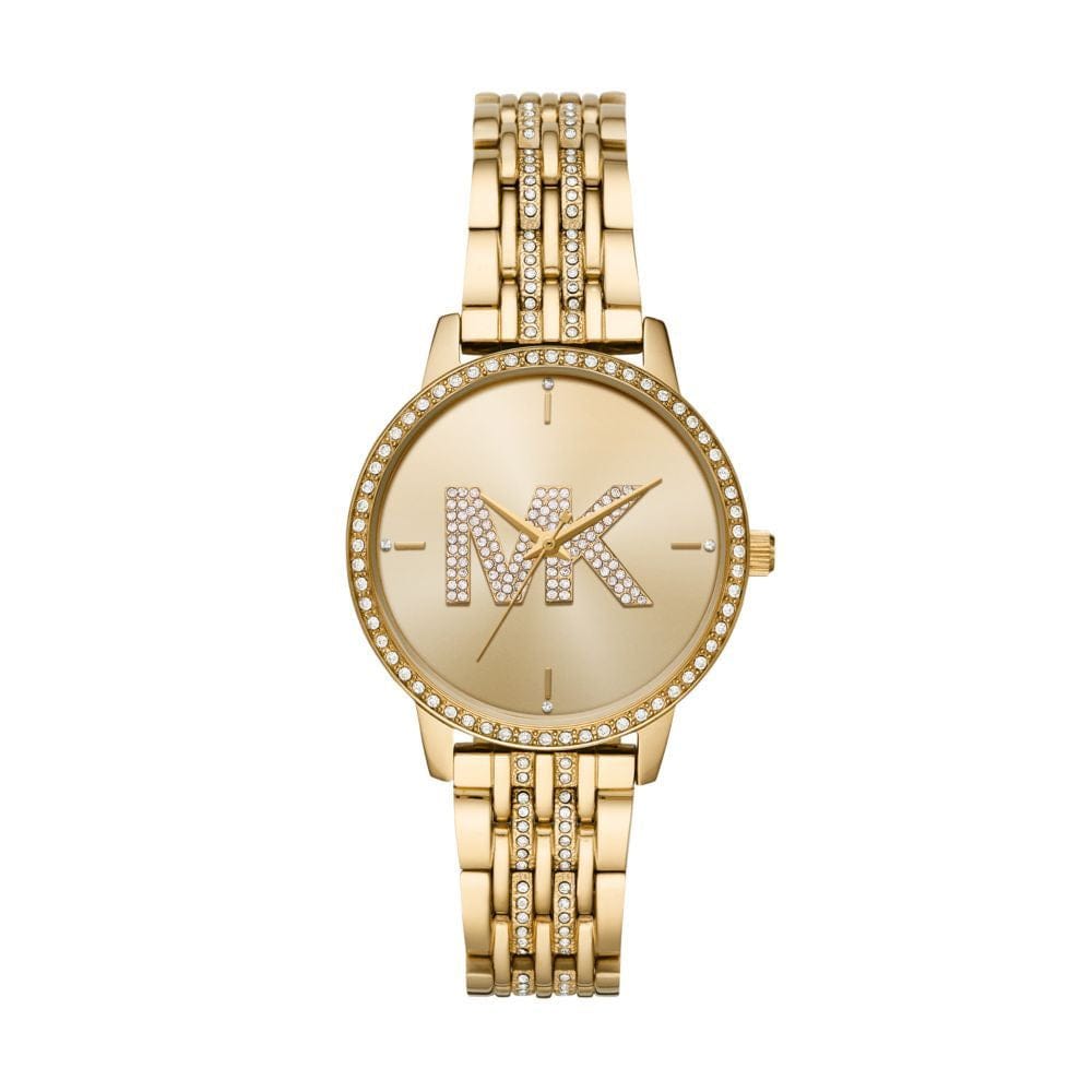 Michael Kors Outlet Melissa Womens Gold Stainless Steel Watch - MK4371