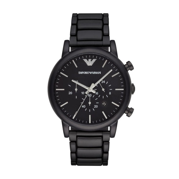 Emporio Armani Men's Chronograph, Black Stainless Steel Watch