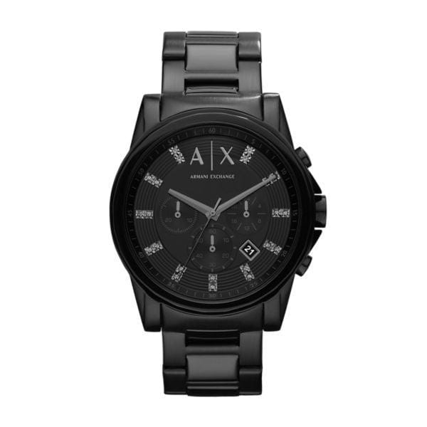 Armani Exchange Chronograph Black Stainless Steel Watch AX1277