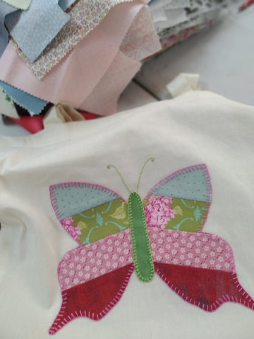 Diseño mariposa patchwork