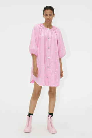 MACBEES KILLARNEY YORDANO PINK SEQUIN SHIRT DRESS SG4742 STINE GOYA STOCKIST IRELAND 