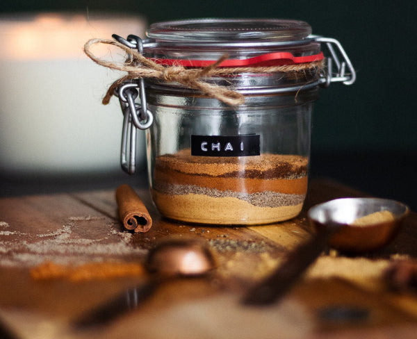 dirty chai latte spices in jar