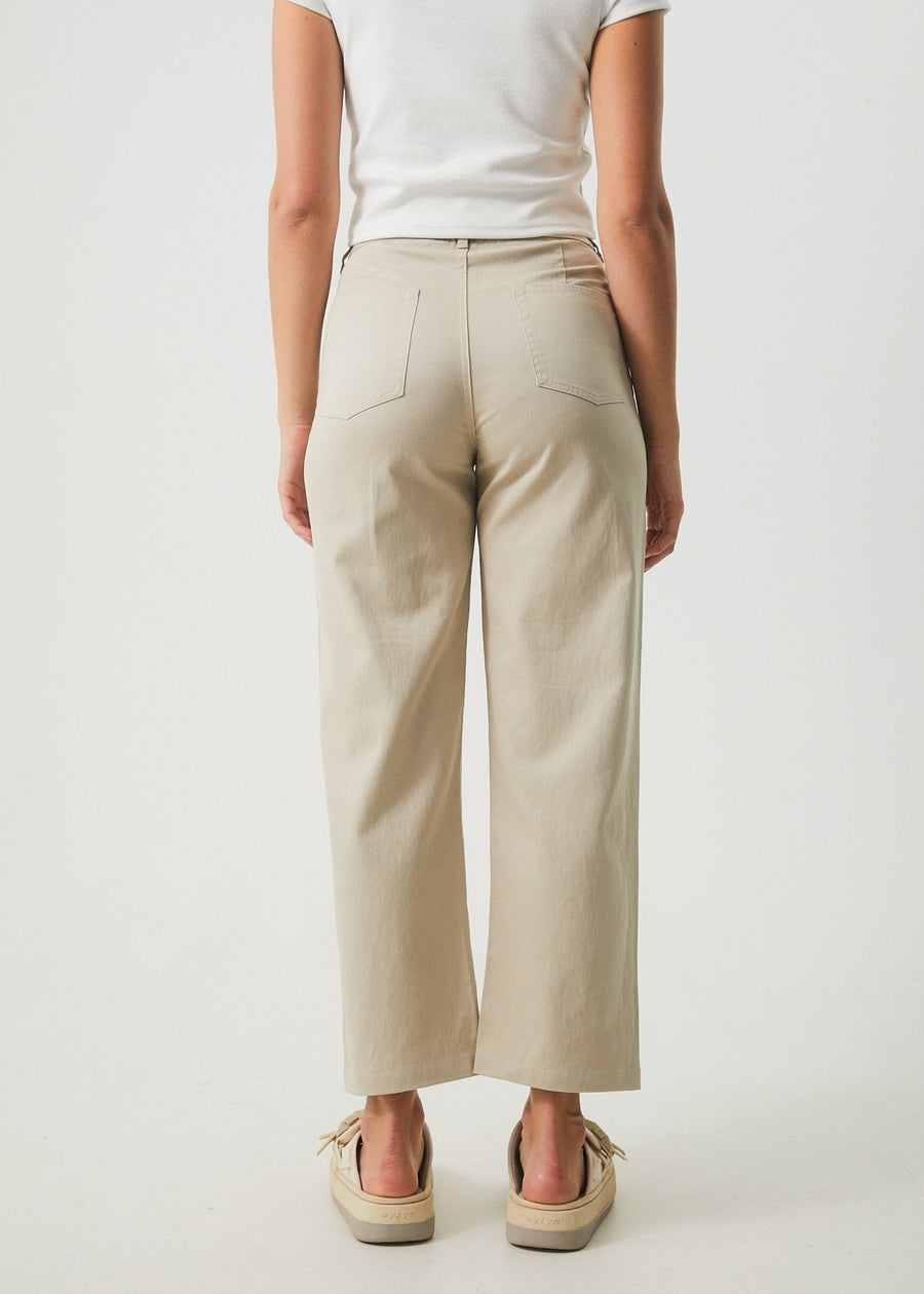 Shelby Womens Hemp Wide Leg Pants Cement Afends Us 