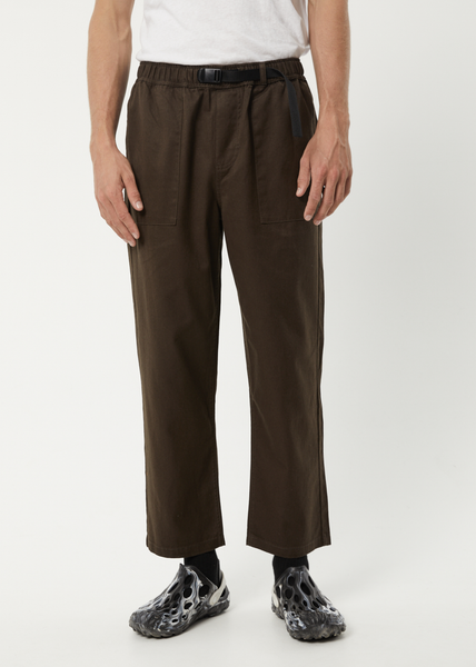 Cabal - Mens Hemp Elastic Waist Relaxed Pants - Coffee - Afends US.