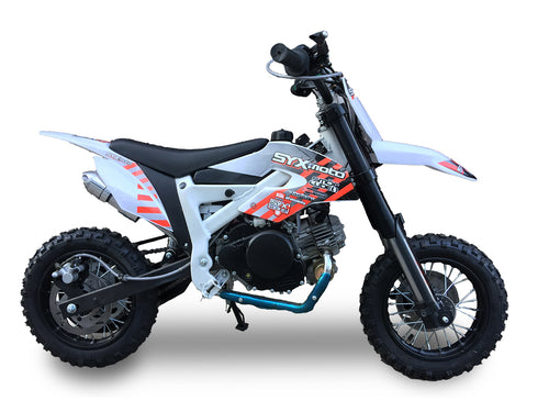  SYX MOTO Mini motocross MT2 de 4 tiempos y 40 cc, con arranque  aprobado por la EPA (blanco) : Automotriz
