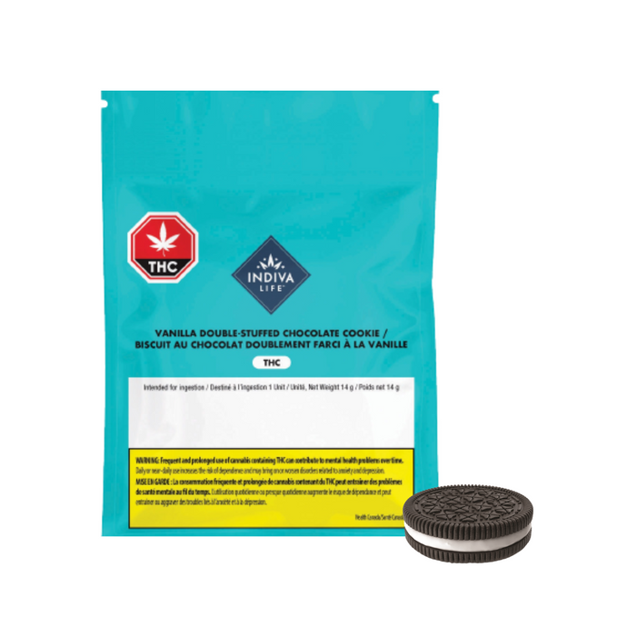 Vanilla Stuffed Chocolate Cookie by Indiva | Jupiter Cannabis Winnipeg