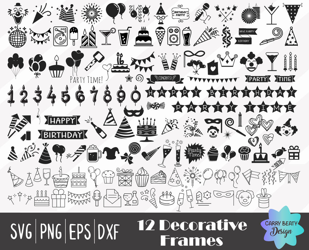 Download 132 Party Clipart Cake Clipart Balloons Clipart Candle Svg Png Eps Dxf Carry Beauty Svg Design