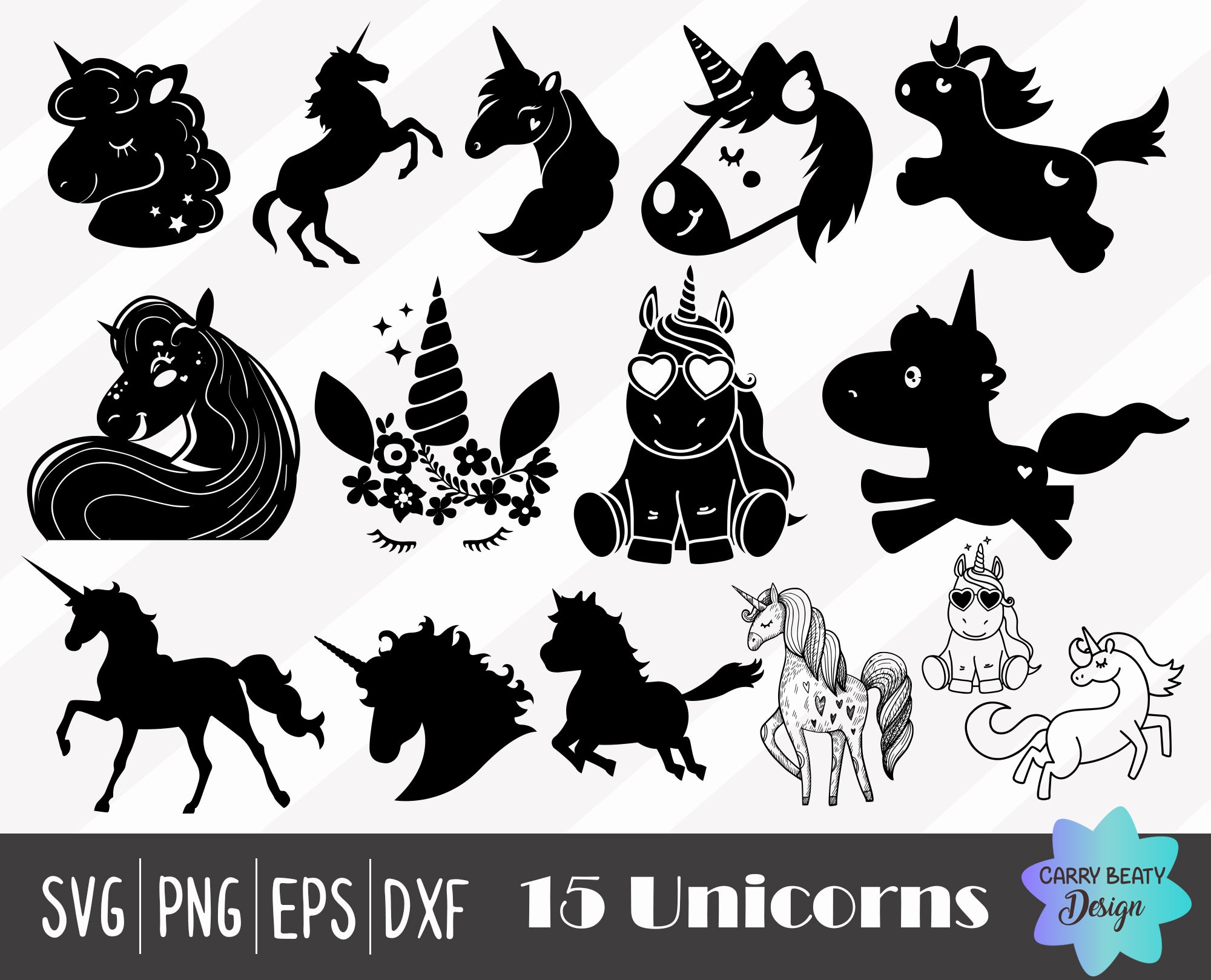 Download 15 Unicorn Svg Unicorn Face Svg Cute Unicorn Horn Svg Png Eps Dxf Carry Beauty Svg Design