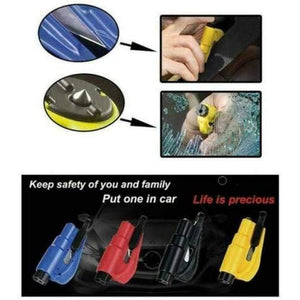 2-in-1 Emergency Window Breaker Seat Belt Cutter Survival Keychain