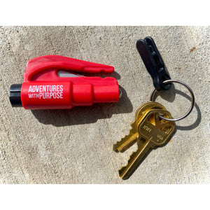 2-in-1 Emergency Window Breaker Seat Belt Cutter Survival Keychain