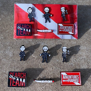 Collector Pins: 6 Piece Start Set w/Jared, Sam, Dan, Search Team, Boat and AWP Pin