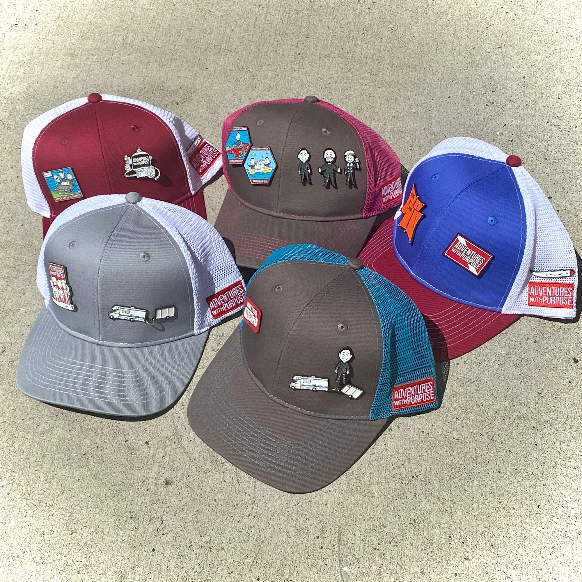 AWP EMBROIDERED BLANK FRONT PANEL HATS w/FREE Collector Pin + 3 Pack Bonus Stickers