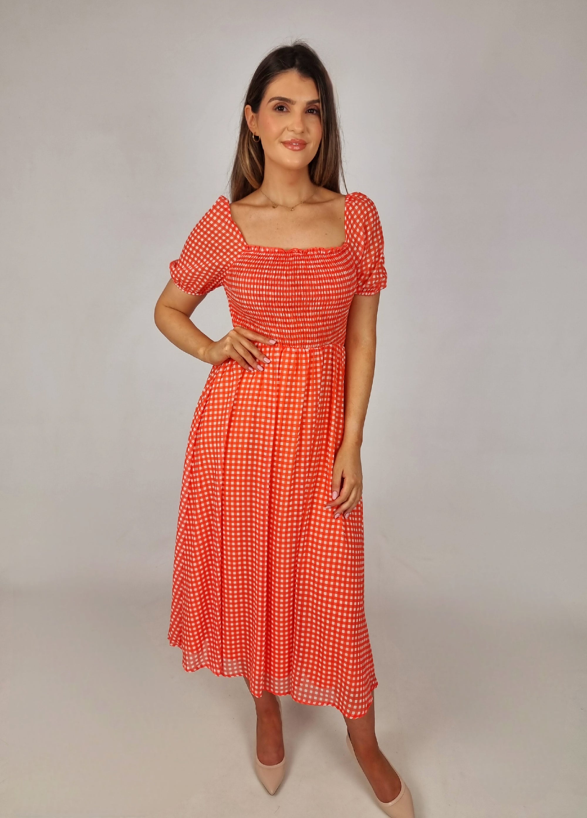 M and s sales orange dress