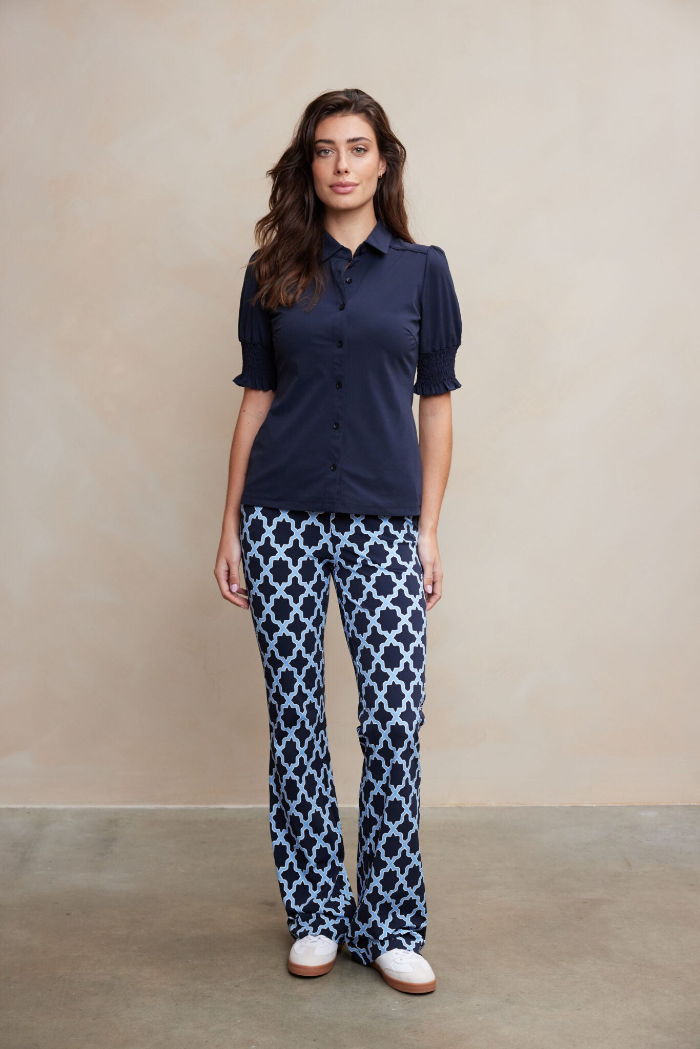 Green Cord Velvet Flare Trousers, Traffic People