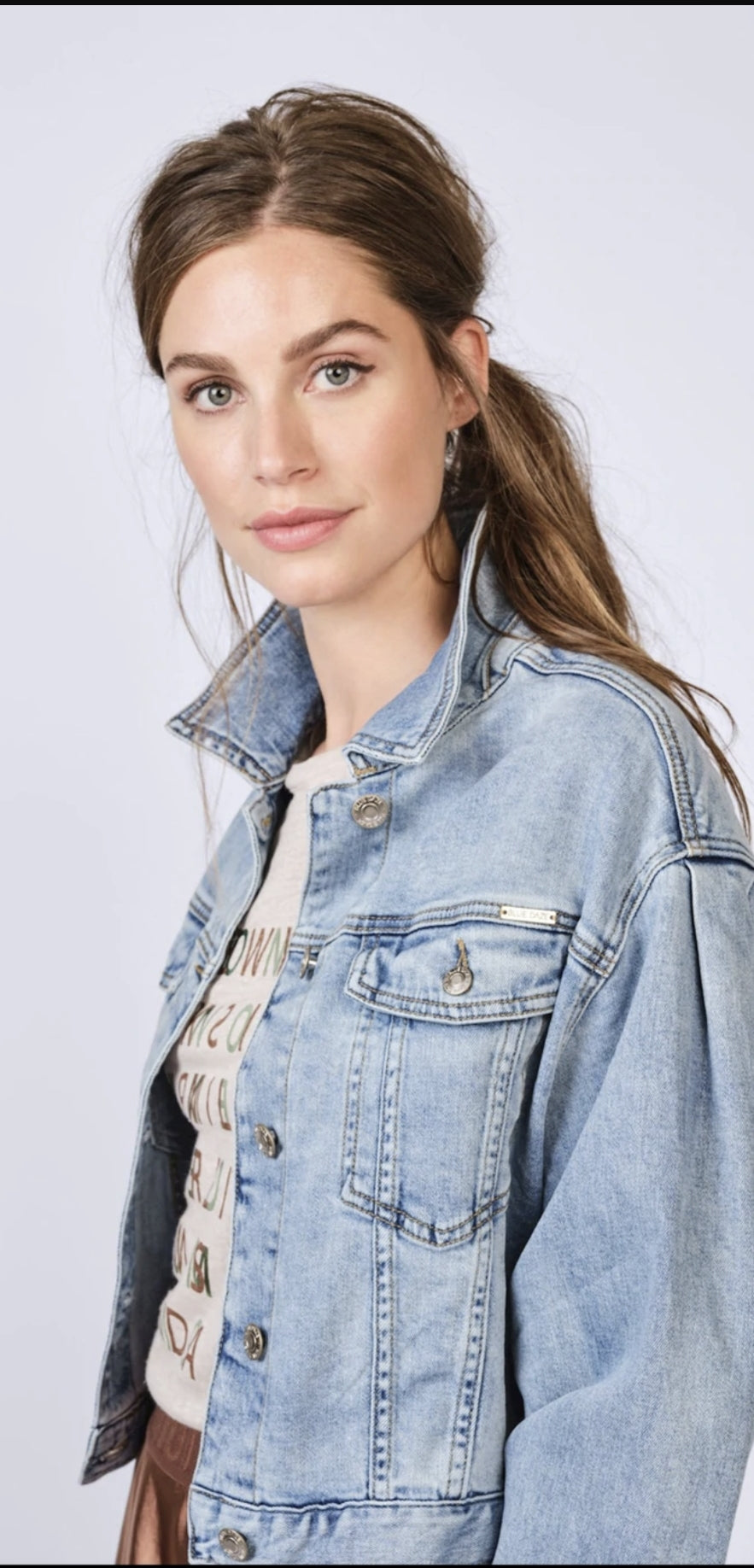 Summum Lightweight Puff Sleeve Denim Jacket - Sheena's Boutique Ireland