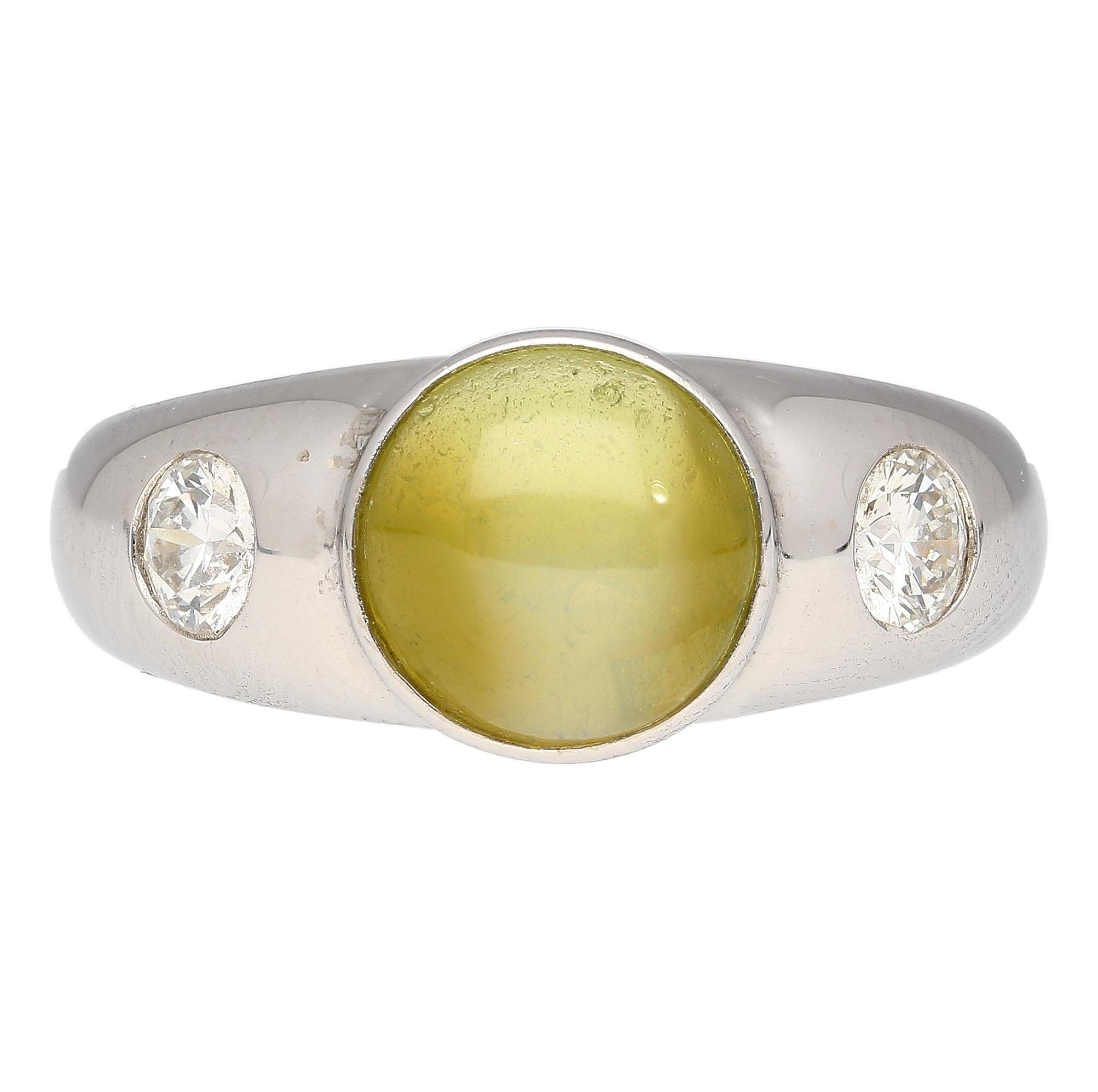 GIA Certified 4.78ct Natural Chrysoberyl Cats Eye Mens Diamond Signet Ring  14kt For Sale at 1stDibs | tom holland signet ring, tom holland pinky ring,  signet ring tom holland