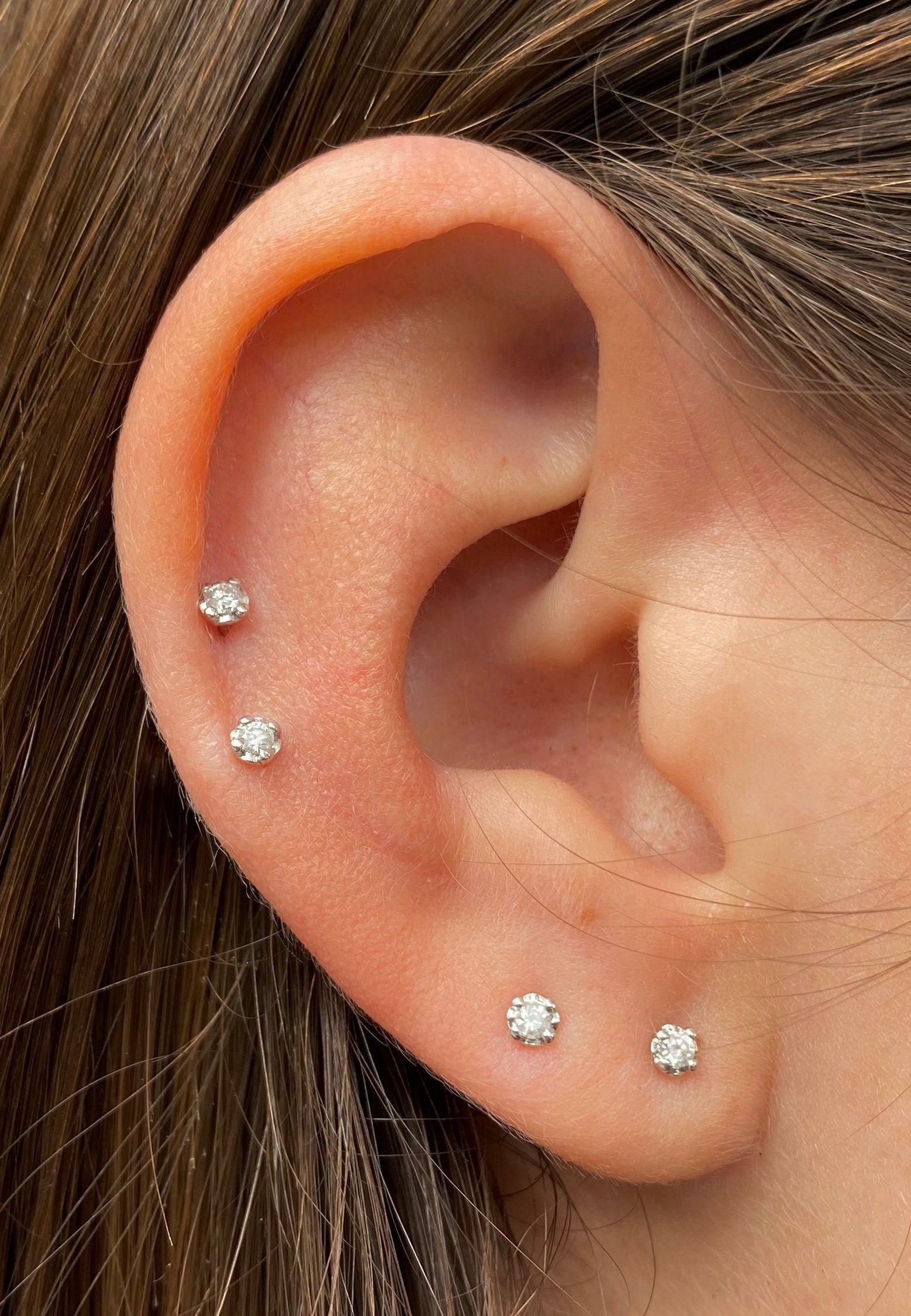 diamond stud earring