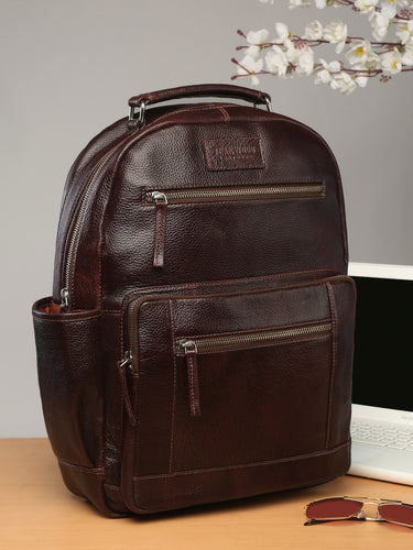 Leather Lightweight Backpack Purse | Dark Brown – Vellaire