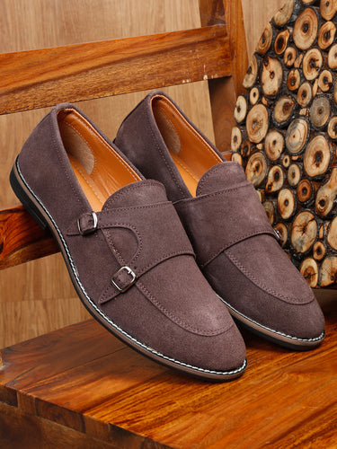 Teakwood Leather Men Solid Round-Toe Brown Loafer